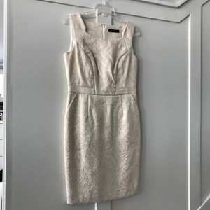 NWT Ellen Tracy metallic champaign dress